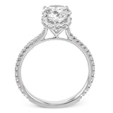 Round - Cut Hidden Halo Engagement Ring In 18k Gold With Diamonds - Simon G. Jewelry