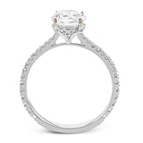 Round - Cut Hidden Halo Engagement Ring In 18k Gold With Diamonds - Simon G. Jewelry