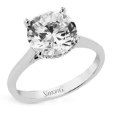 Round - cut Hidden Halo Engagement Ring in 18k Gold with Diamonds - Simon G. Jewelry