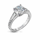 Round - Cut Simon - Set Engagement Ring In 18k Gold With Diamonds - Simon G. Jewelry