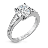 Round - Cut Simon - Set Engagement Ring In 18k Gold With Diamonds - Simon G. Jewelry