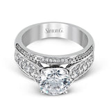 Round - Cut Simon - Set Engagement Ring In 18k Gold With Diamonds - Simon G. Jewelry