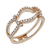 Round - cut Split - Shank Engagement Ring & Matching Wedding Band in 18k Gold with Diamonds - Simon G. Jewelry