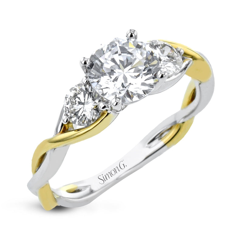 Round-Cut Three-Stone Engagement Ring