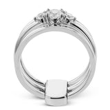 Round - Cut Three - Stone Engagement Ring In 18k Gold With Diamonds - Simon G. Jewelry