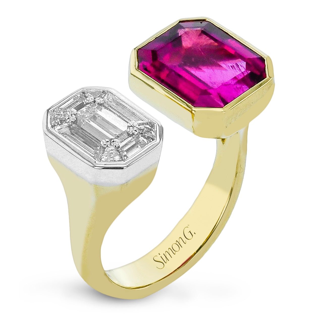 Rubellite Color Ring in 18k Gold - Simon G. Jewelry