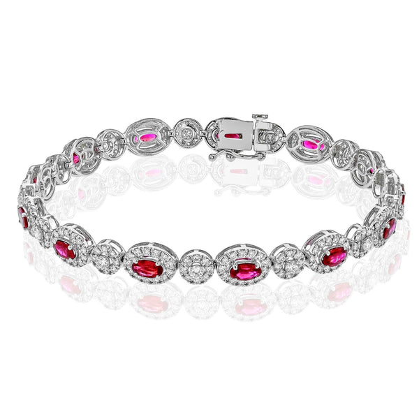 Ruby Color Bracelet in 18k Gold with Diamonds - Simon G. Jewelry