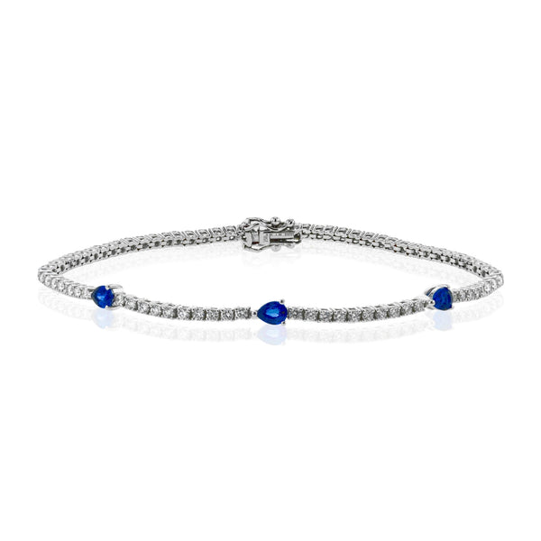 Sapphire Bracelet in 18k Gold with Diamonds - Simon G. Jewelry