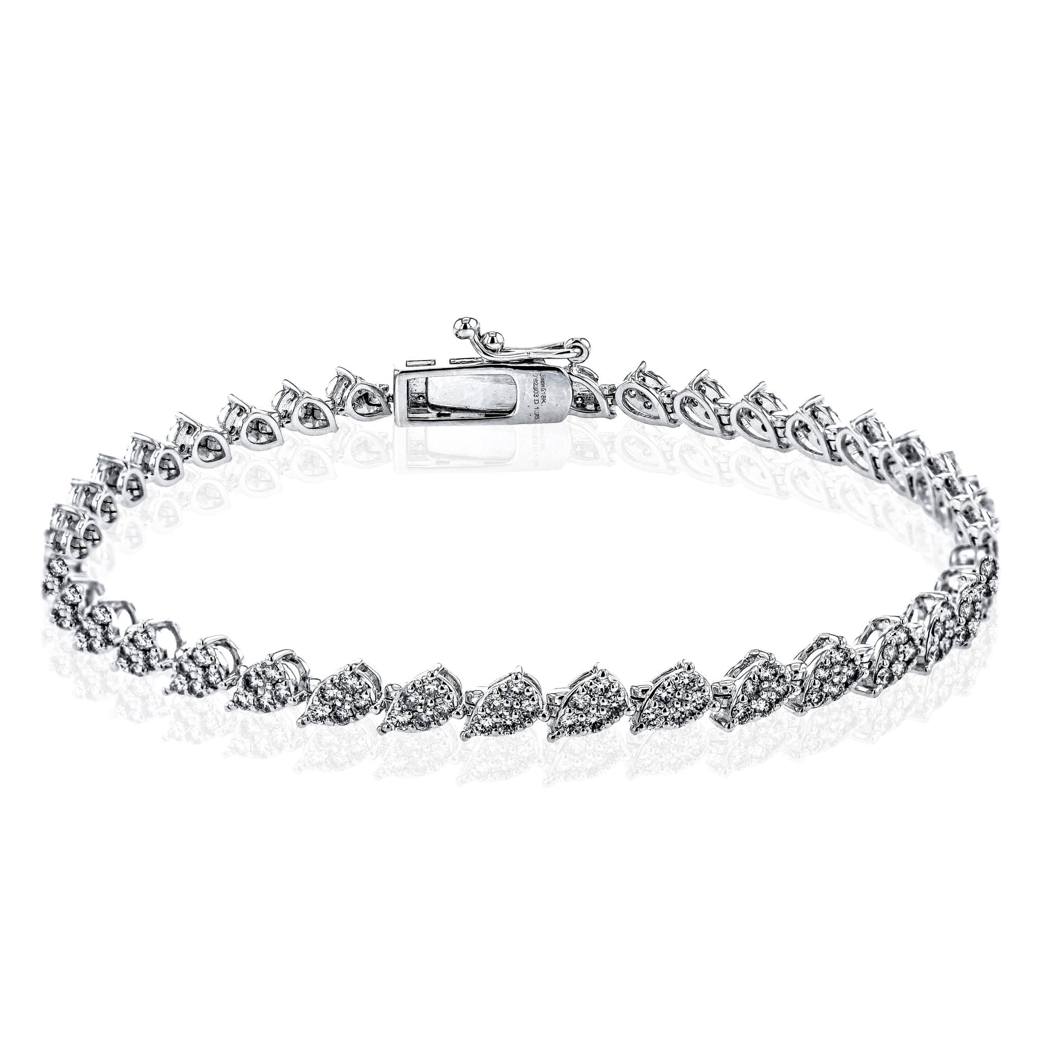 Sculpted Cluster Diamond Bracelet in 18k Gold - Simon G. Jewelry