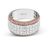 Simon - Set Anniversary Ring In Platinum With Diamonds - Simon G. Jewelry