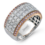 Simon - Set Anniversary Ring In Platinum With Diamonds - Simon G. Jewelry