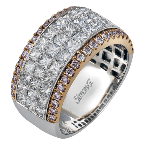 Simon - Set Anniversary Ring In Platinum With Diamonds - Simon G. Jewelry