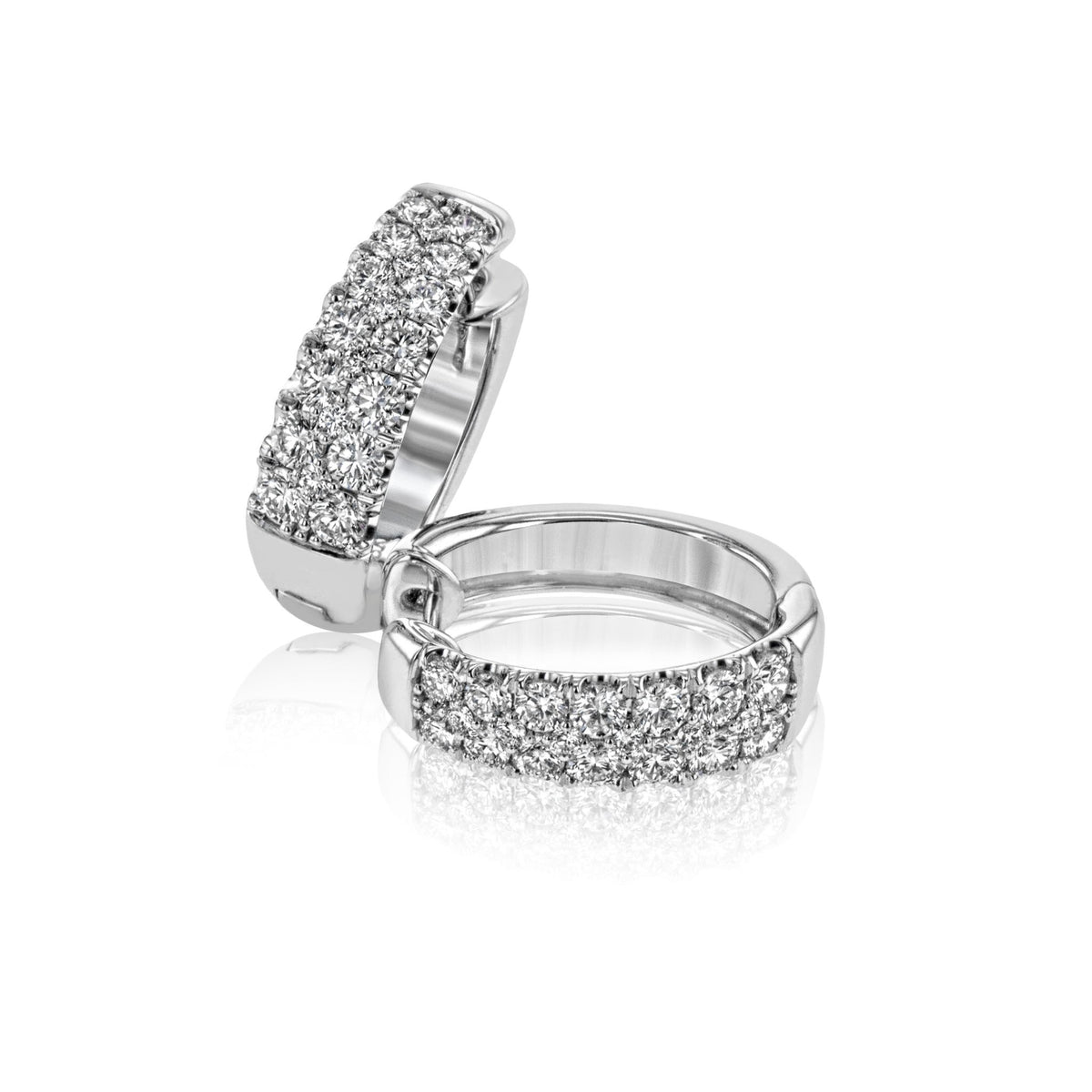 Simon-Set Diamonds Hoop Earrings in 18k Gold - Simon G. Jewelry