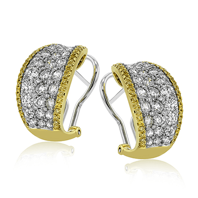 Simon - set Earrings in 18k Gold with Diamonds - Simon G. Jewelry