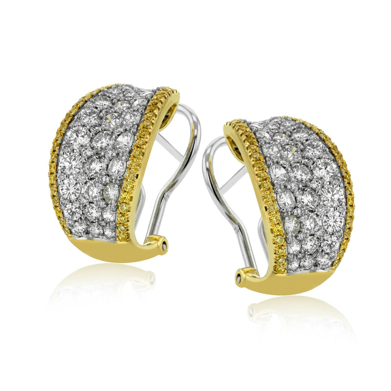 Simon - set Earrings in 18k Gold with Diamonds - Simon G. Jewelry