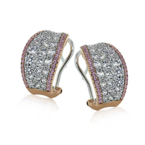 Simon - set Earrings in 18k Gold with Diamonds - Simon G. Jewelry