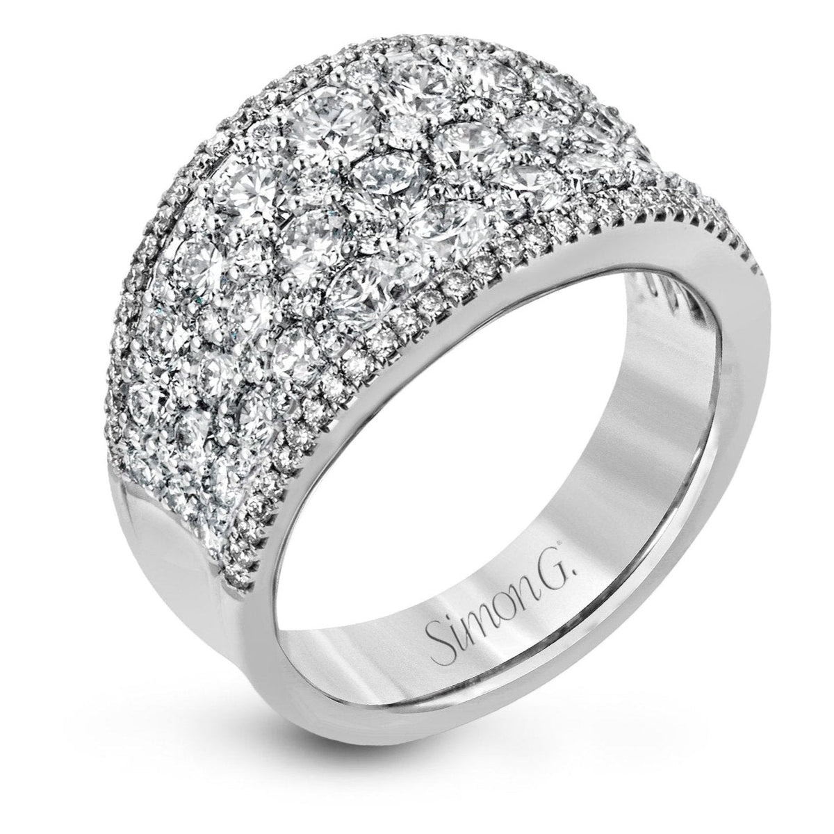 Simon-Set Fashion Ring In 18k Gold With Diamonds – Simon G. Jewelry