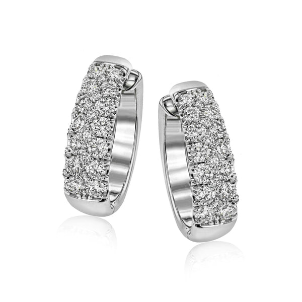 Simon - set Hoop Earrings in 18k Gold with Diamonds - Simon G. Jewelry