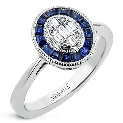 Simon - set Sapphire Right Hand Ring in 18k Gold with Diamonds - Simon G. Jewelry