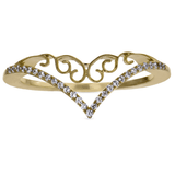 Smart Ring in 14k Gold with Diamonds - Simon G. Jewelry