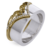Smart Ring in 14k Gold with Diamonds - Simon G. Jewelry
