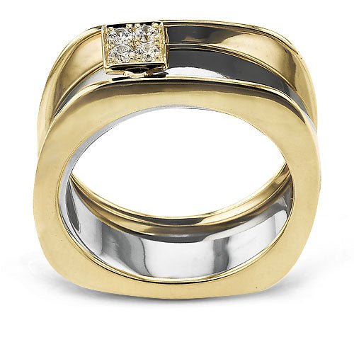 Smart Ring Jacket in 14k Gold with Diamonds - Simon G. Jewelry