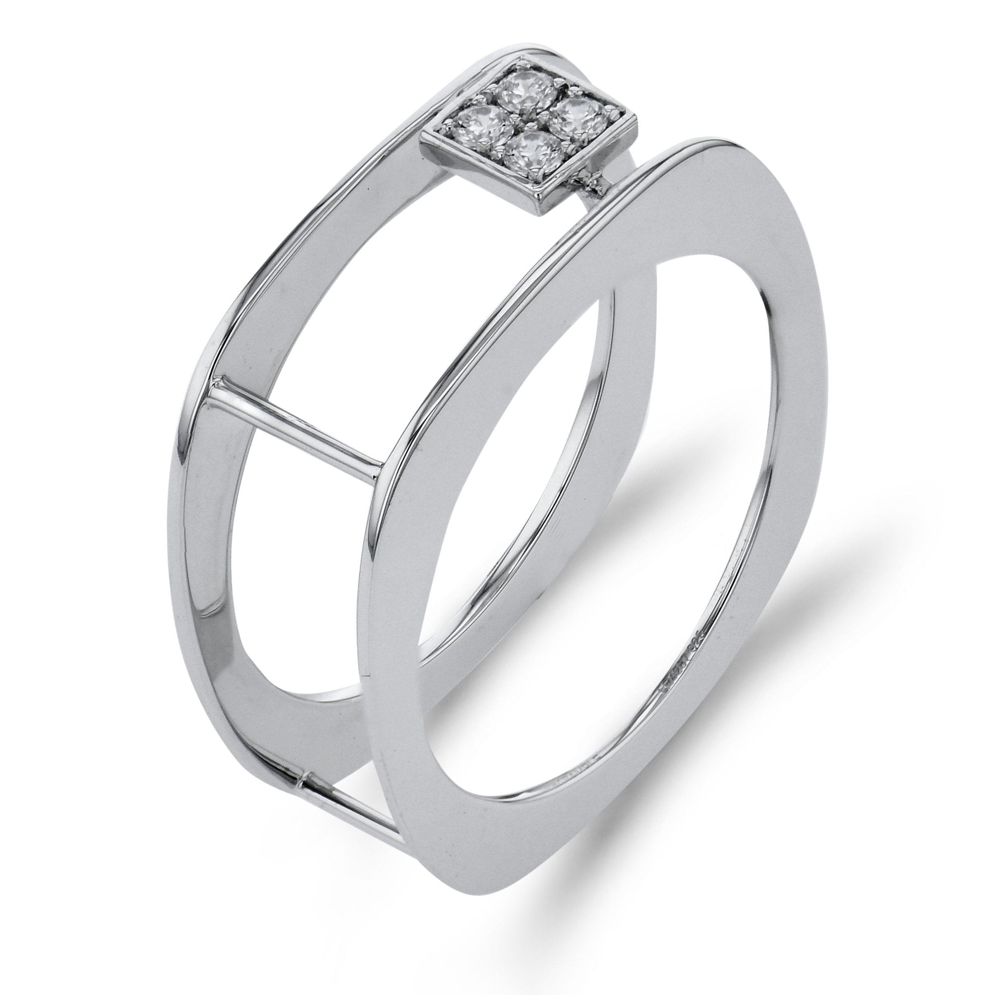 Smart Ring Jacket in 14k Gold with Diamonds - Simon G. Jewelry