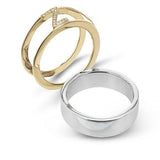Smart Ring Jacket in 14k Gold with Diamonds - Simon G. Jewelry