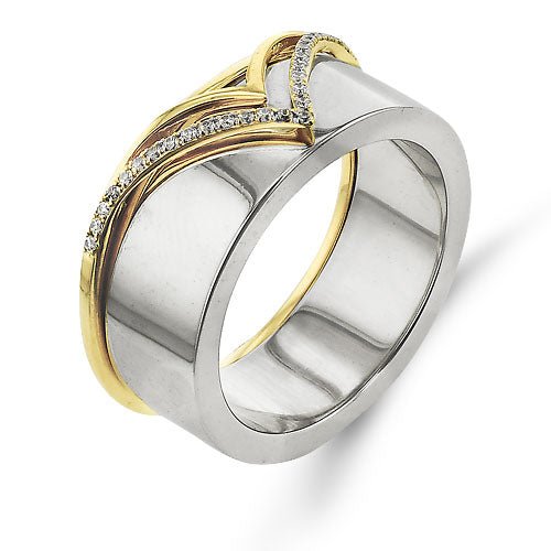 Smart Ring Jacket in 14k Gold with Diamonds - Simon G. Jewelry