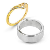 Smart Ring Jacket in 14k Gold with Diamonds - Simon G. Jewelry