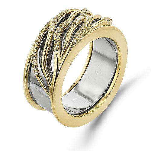 Smart Ring Jacket in 14k Gold with Diamonds - Simon G. Jewelry