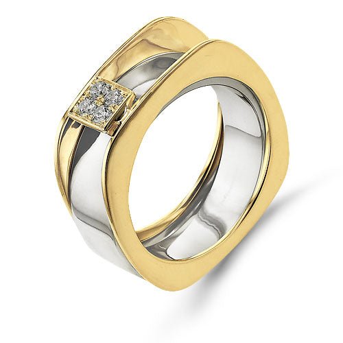 Smart Ring Jacket in 14k Gold with Diamonds - Simon G. Jewelry