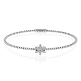 Snowflake Bangle in 18k Gold with Diamonds - Simon G. Jewelry