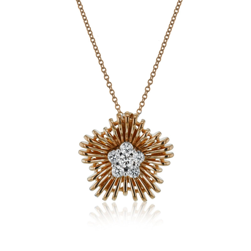 Starburst Pendant in 18k Gold with Diamonds - Simon G. Jewelry