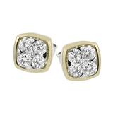 Stud Earrings in 18k Gold with Diamonds - Simon G. Jewelry