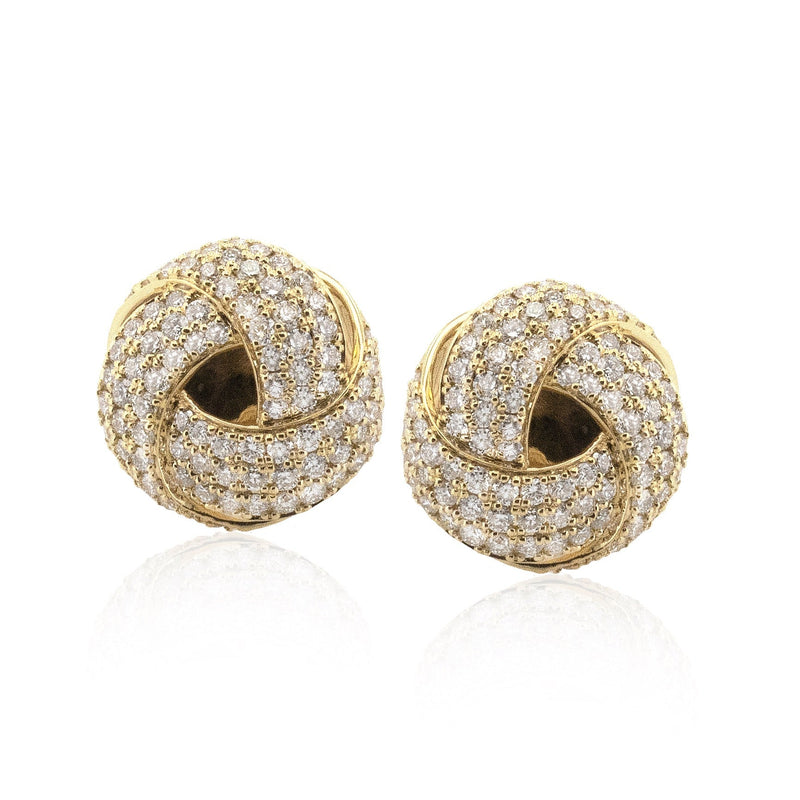 Stud Earrings in 18k Gold with Diamonds - Simon G. Jewelry