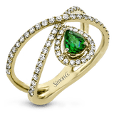 Tempera Color Ring In 18k Gold With Diamonds - Simon G. Jewelry