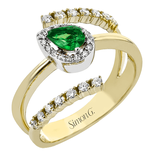 Tempera Color Ring In 18k Gold With Diamonds - Simon G. Jewelry