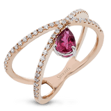 Tempera Color Ring In 18k Gold With Diamonds - Simon G. Jewelry