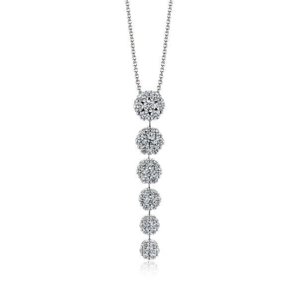 Tiered Pendant Necklace in 18k Gold with Diamonds - Simon G. Jewelry