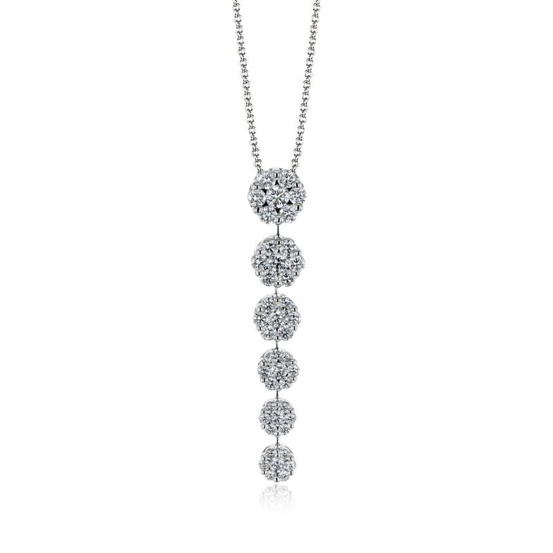 Tiered Pendant Necklace in 18k Gold with Diamonds - Simon G. Jewelry