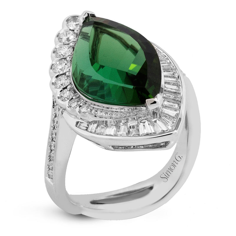 Tourmaline Color Ring in 18k Gold with Diamonds - Simon G. Jewelry
