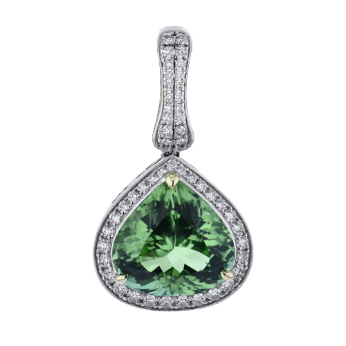 Tourmaline Pendant in 18k Gold with Diamonds - Simon G. Jewelry