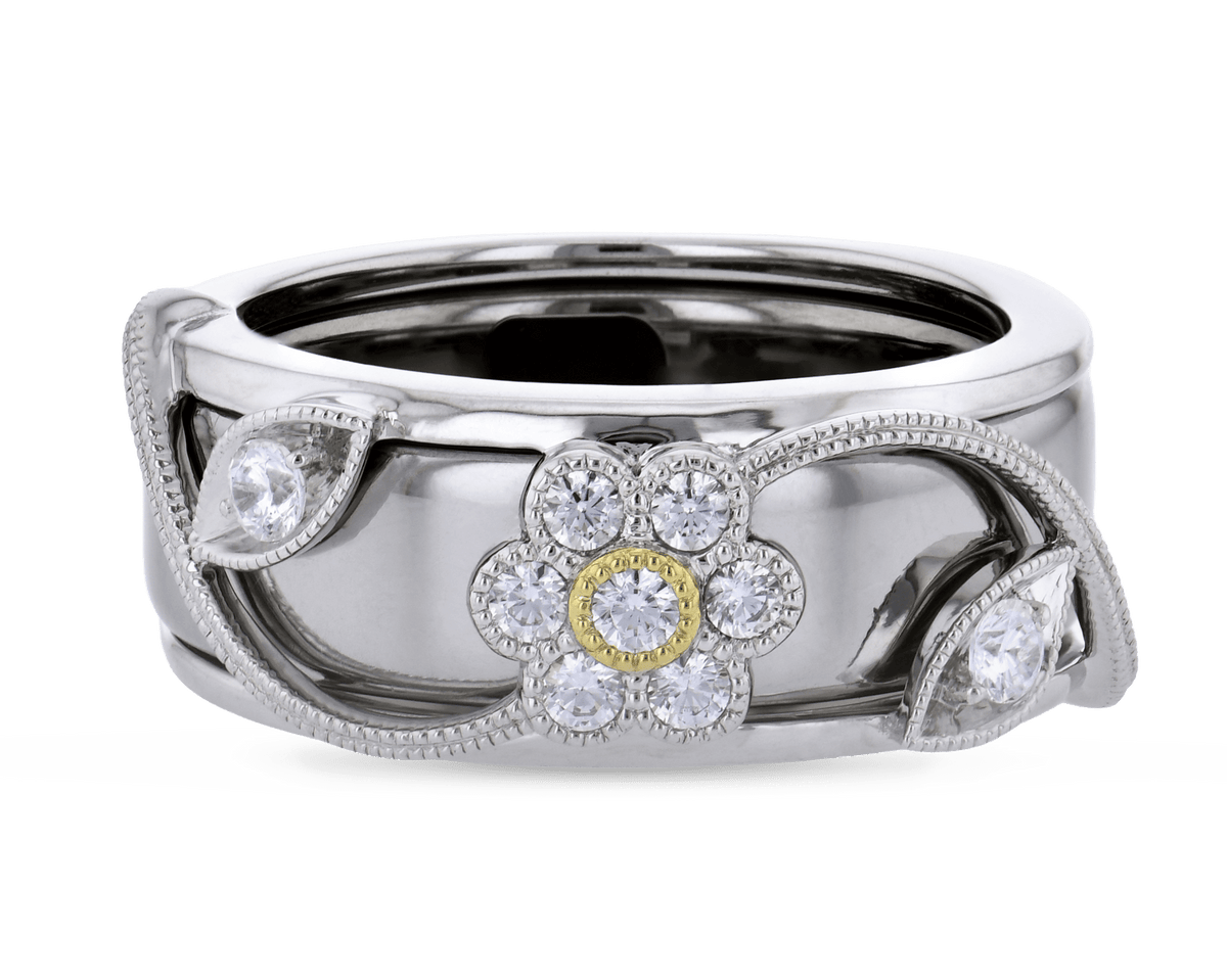 Trellis Diamond Smart Ring Jacket in 14k Gold - Simon G. Jewelry