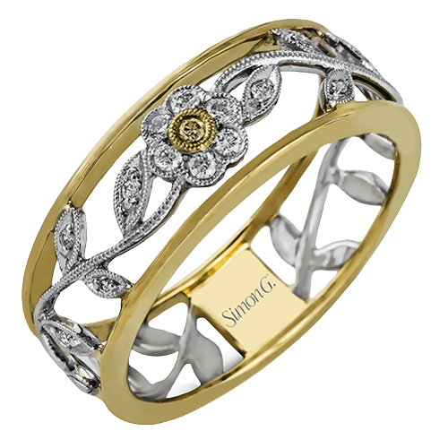 Trellis Fashion Ring In 18k Gold With Diamonds - Simon G. Jewelry