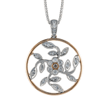 Trellis Floral Pendant in 18k Gold with Diamonds - Simon G. Jewelry