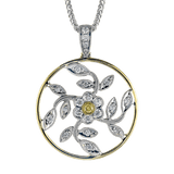 Trellis Floral Pendant in 18k Gold with Diamonds - Simon G. Jewelry