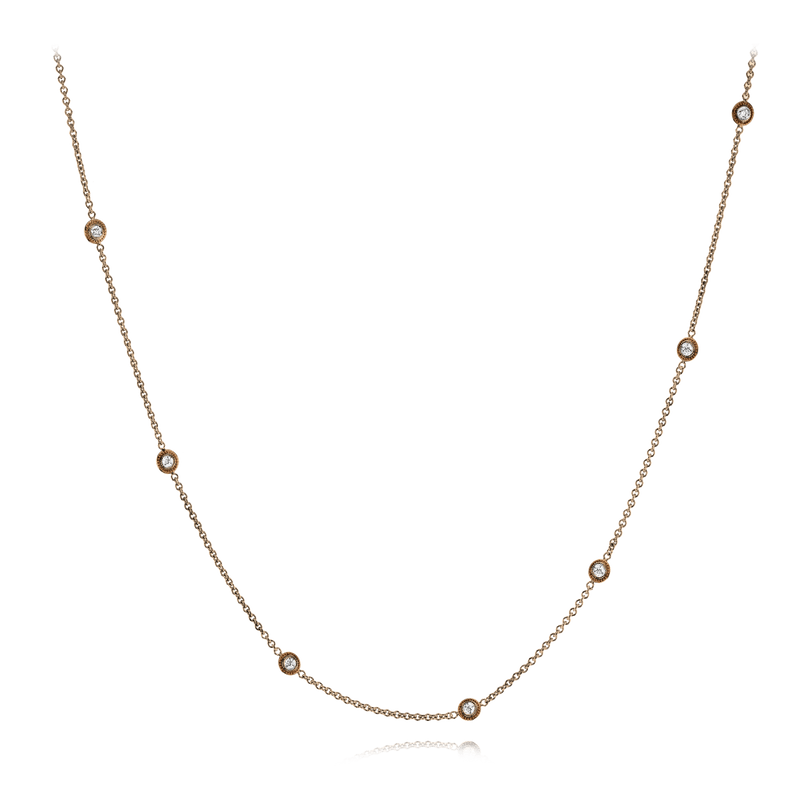 Trellis Necklace in 18k Gold with Diamonds - Simon G. Jewelry