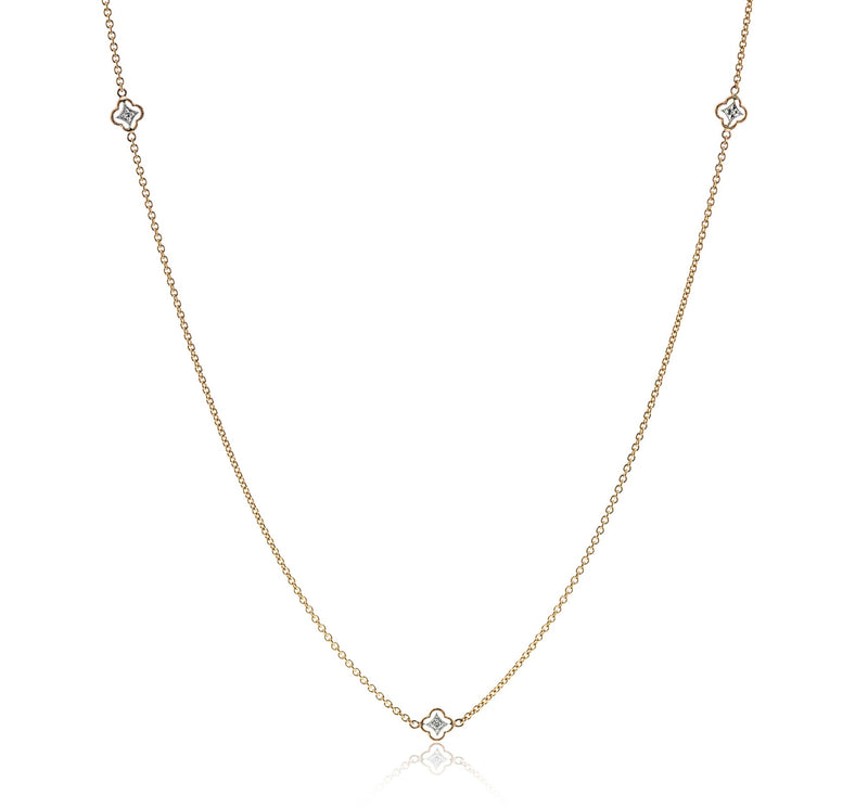 Trellis Necklace in 18k Gold with Diamonds - Simon G. Jewelry