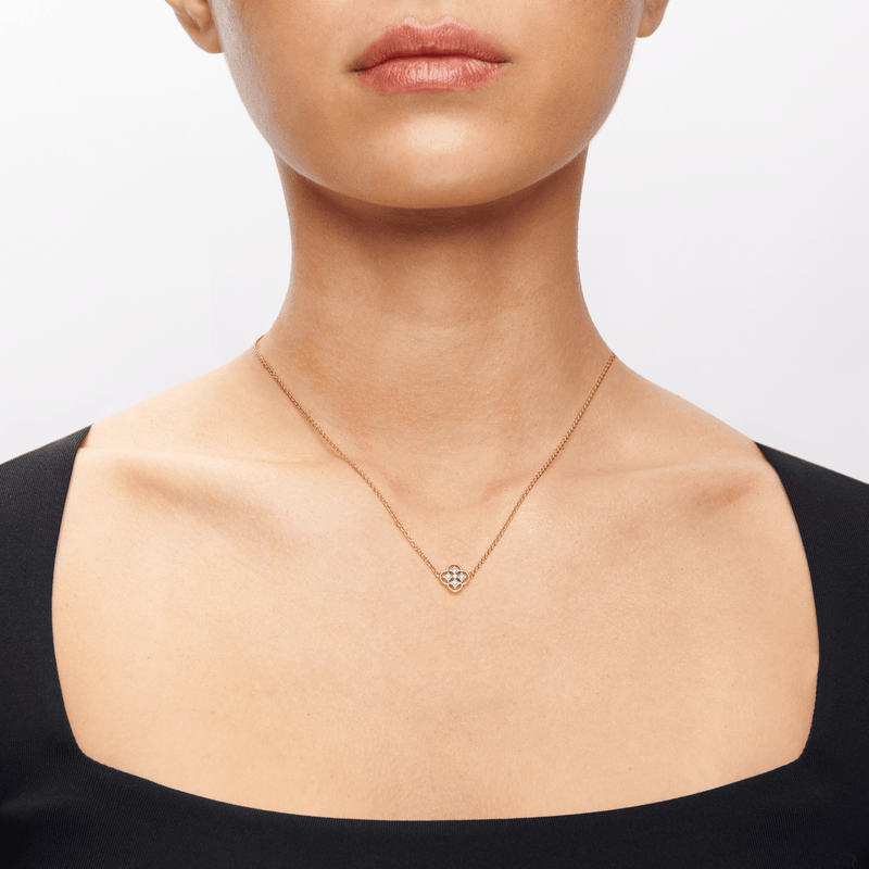 Trellis Pendant Necklace in 18k Gold with Diamonds - Simon G. Jewelry